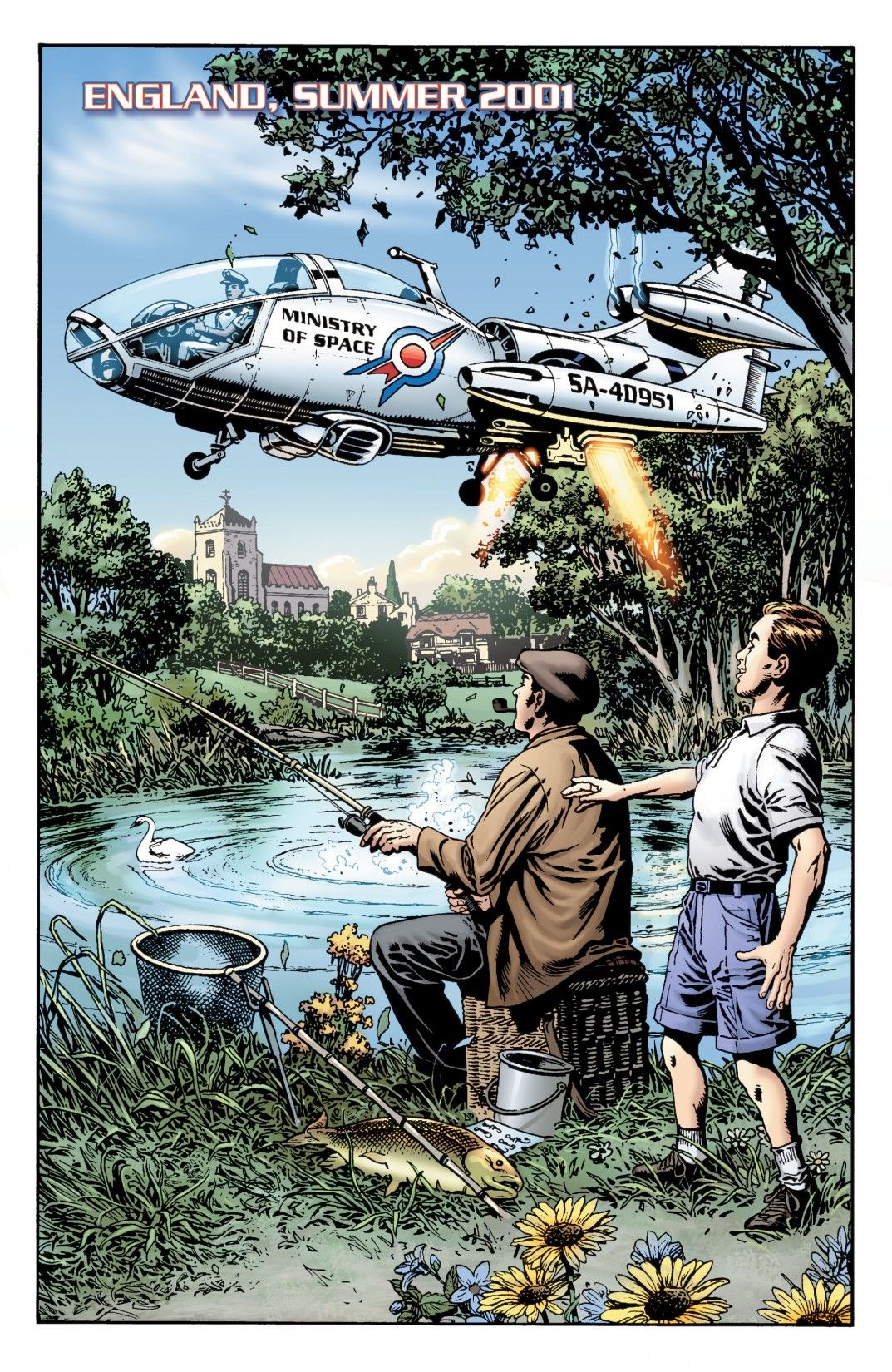 Art from Ministry of Space, a series created by Warren Ellis and Chris Weston