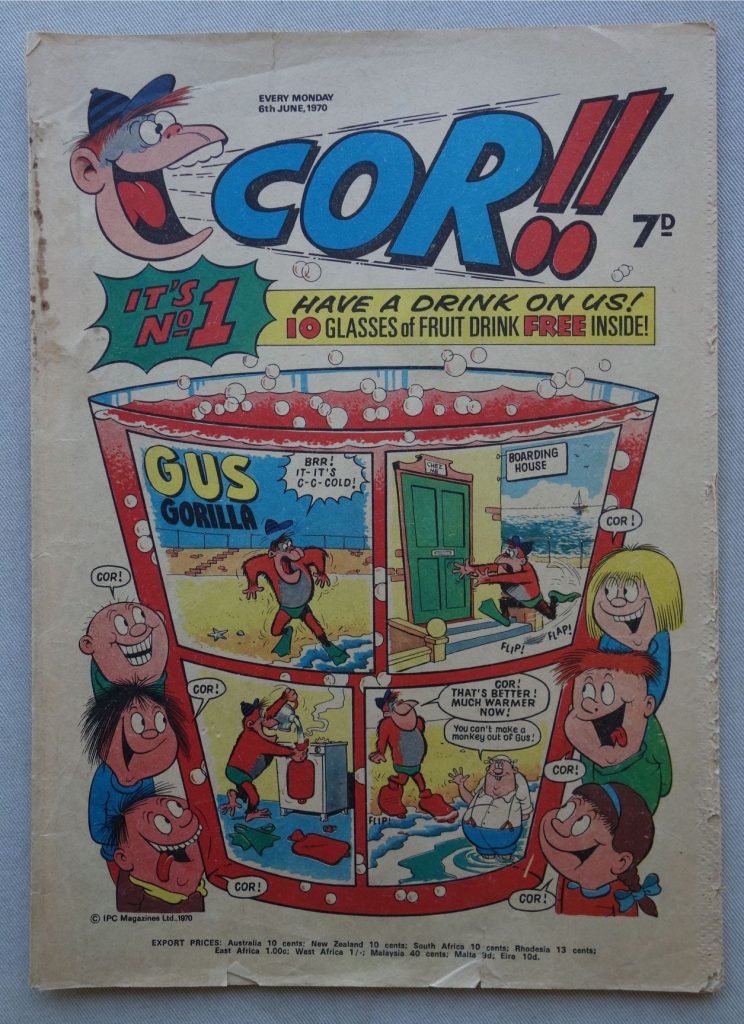 Cor!! Issue One, cover dated 6th June 1970