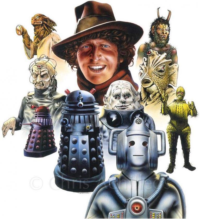 Doctor Who - The Fourth Doctor and Monsters by Chris Achilléos