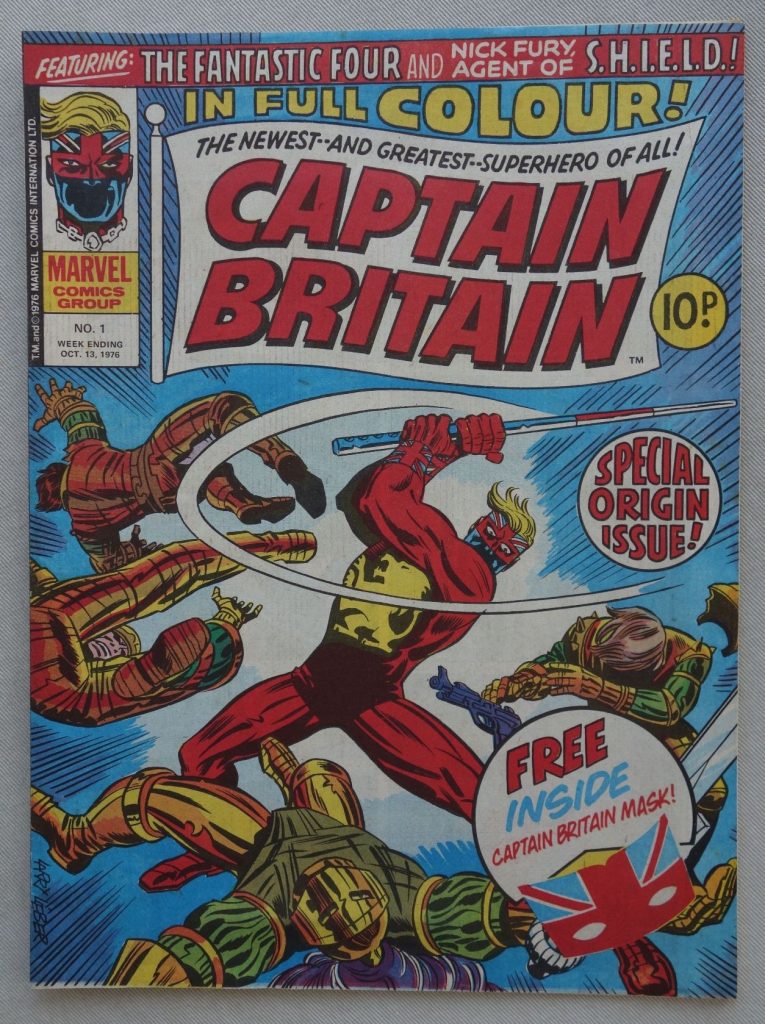 Captain Britain No. 1, cover dated 13th October 1976