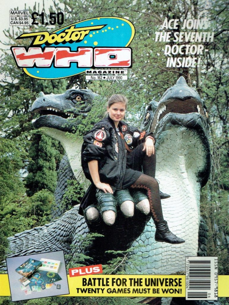 Sophie Aldred as Ace on the cover of Doctor Who Magazine 162, shot at Crystal Palace. Photo by Steve Cook