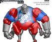 Joe and his Killer Robot Dad - "Dad" concept by Mick McMahon, digital model by Steve Green. A peace-loving dude at heart, recent events have not been kind to Dad, but he won’t let his current predicament stop him looking out for Joe!