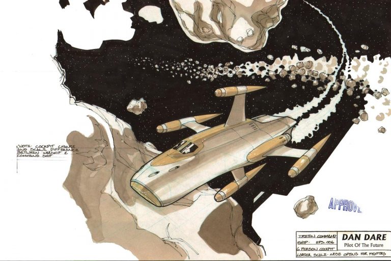 Treen Command Ship. Concept art for Dan Dare: Pilot of the Future by Dave Max
