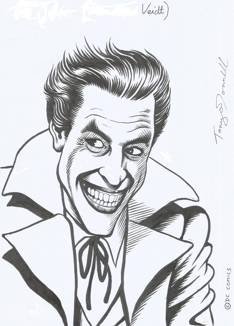 Tony's version of The Joker, based partly on a photo ref of Conrad Veidt, who may have been the original inspiration for the DC Comics villain