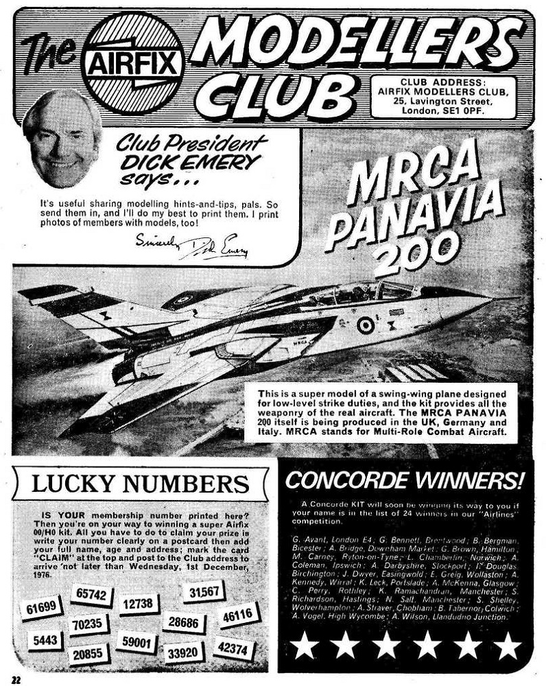Airfix Modellers’ Club Page from Buster, cover dated 27th November 1976