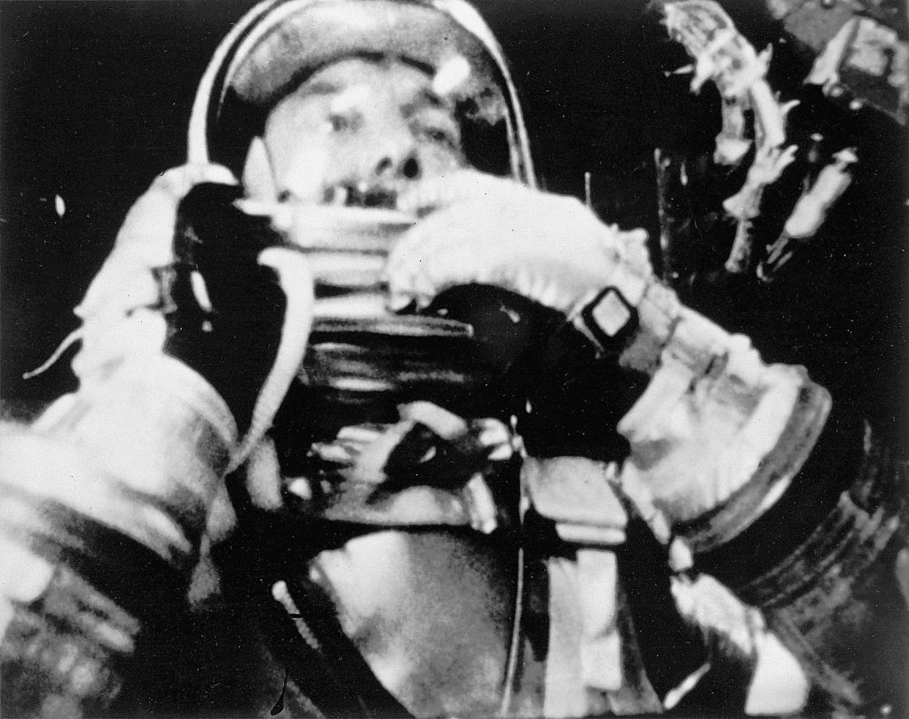 Alan Bartlett Shepard Jr., the first American in space, aboard the Freedom 7 Space capsule in 1961. Image: NASA