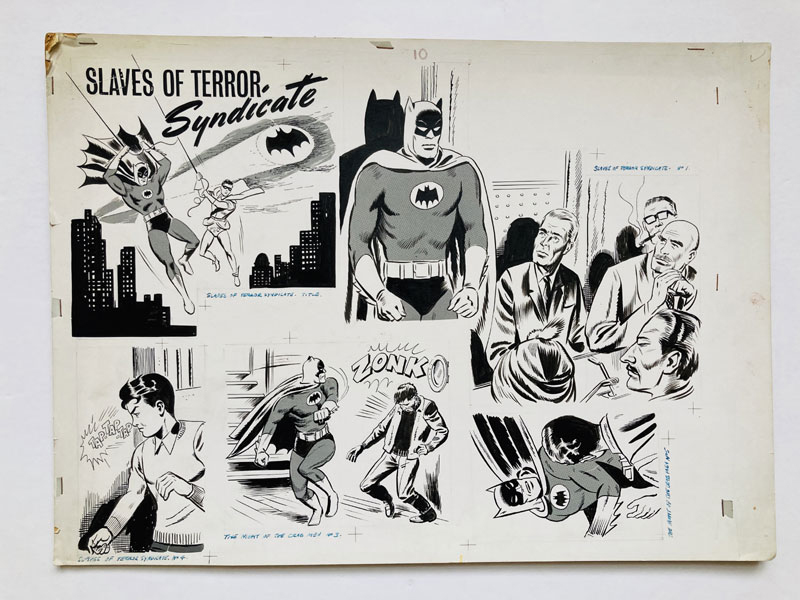 Batman: 'Slaves of Terror Syndicate' original artwork from the Batman Story Book Annual 1966