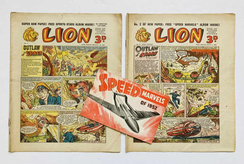 Lion (1952) 1, 2 with free gift Speed Marvels of 1952 booklet