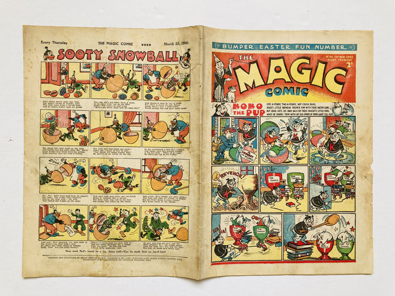 Magic Comic 36 (1940), the only Easter Fun Number. A very rare comic,  less than 10 copies known to exist