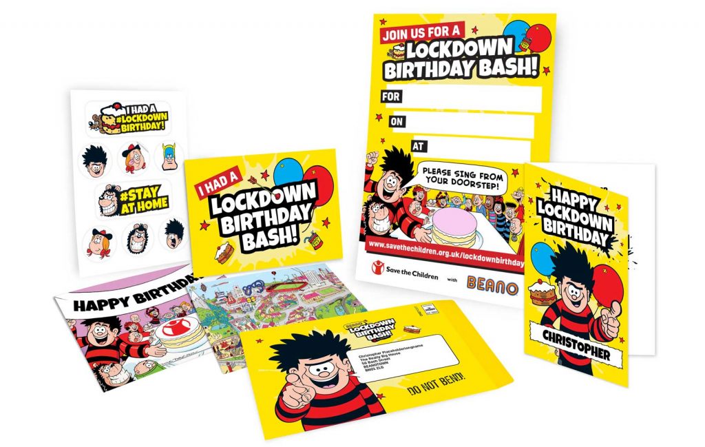 Beano Lockdown Birthday Kits in aid of Save the Children
