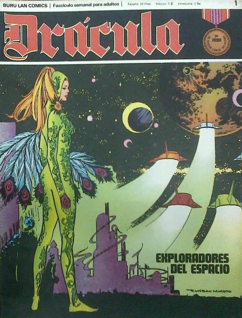 Dracula Issue One  from Spain's Buru Lan Comics is much more upfront about its SF theme