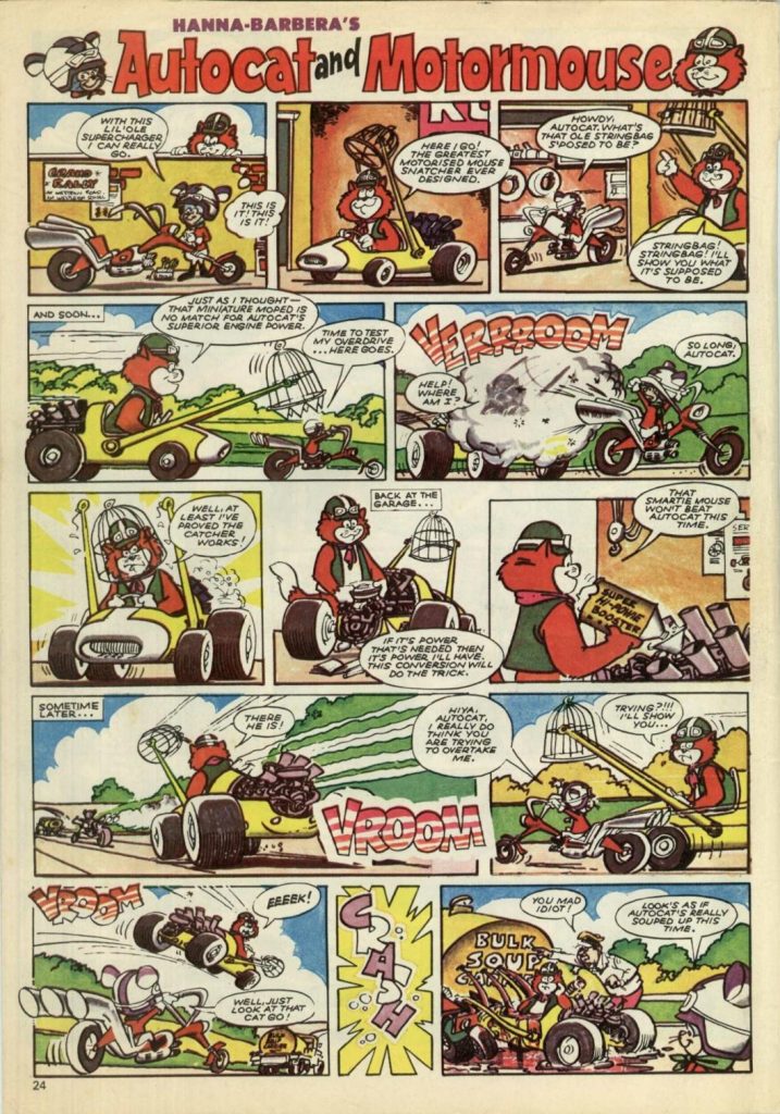 An episode of "Autocat and Motormouse" from TV Action Issue 59, drawn by Peter Ford