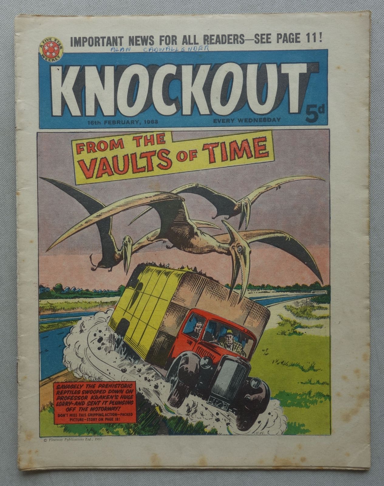 The final issue of Knockout, cover dated 16th February 1963