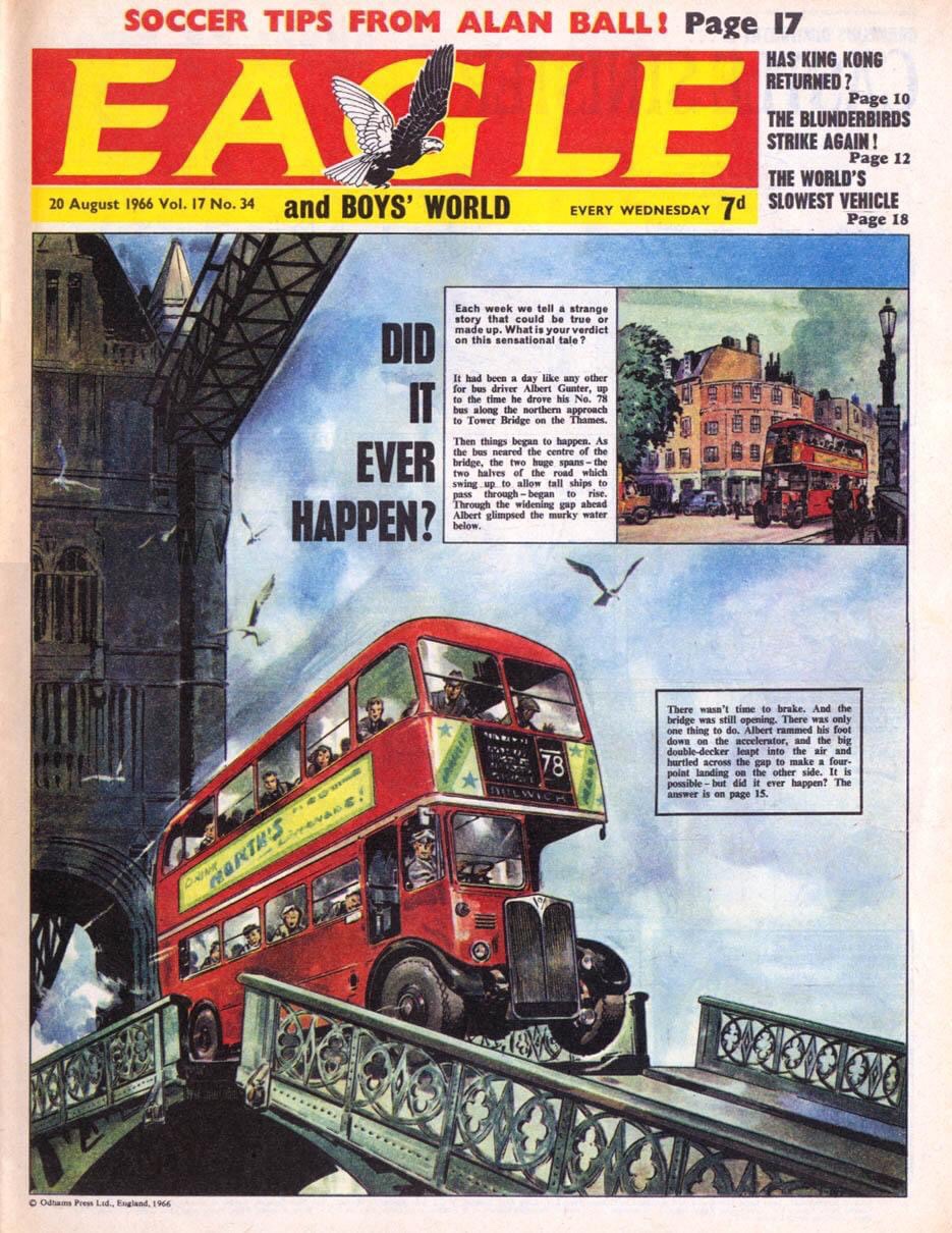 Eagle - cover dated 20th August 1966 (with thanks to Steve Winders)