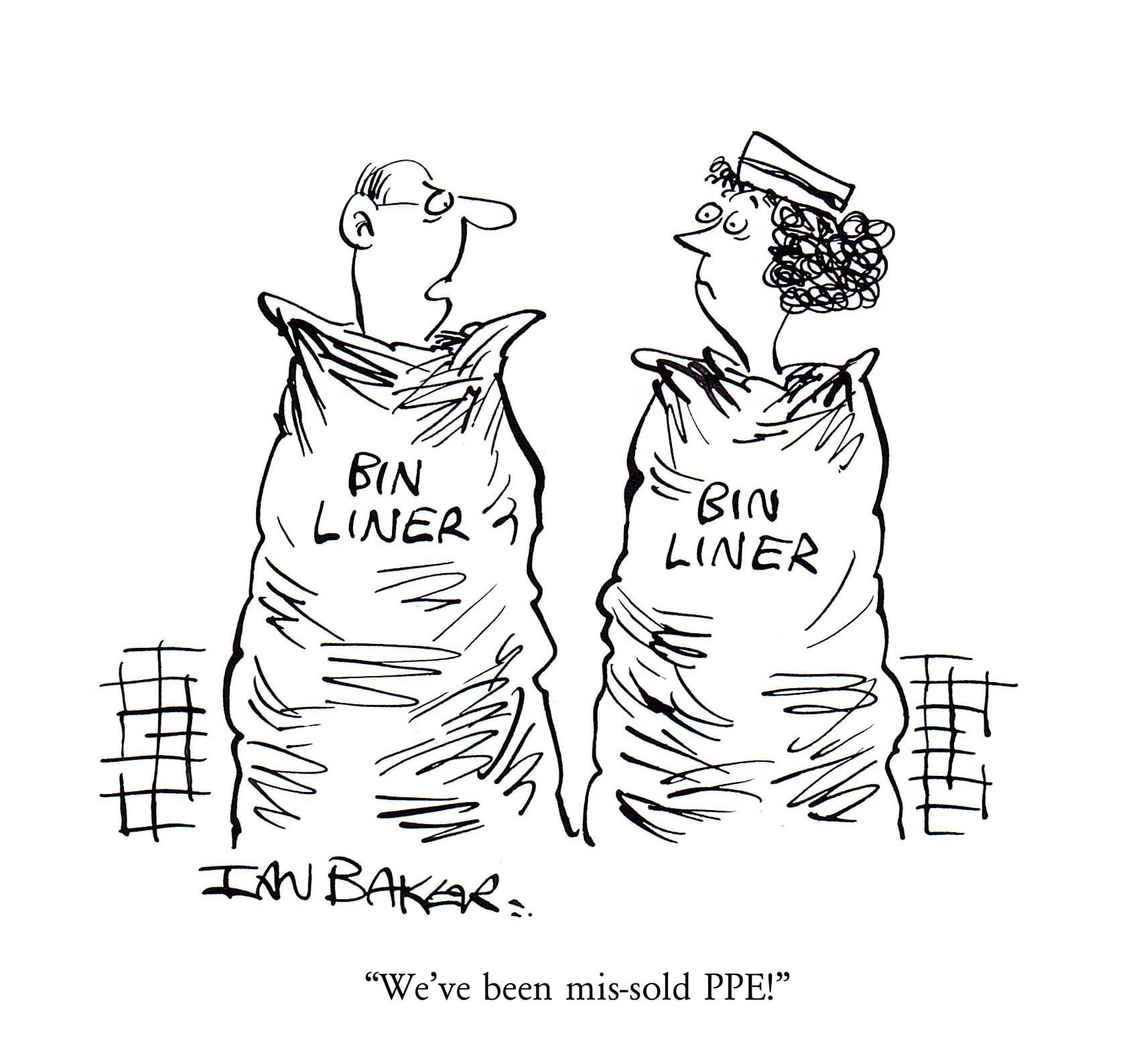 Lockdown Cartoon by Sunil Agarwal and Ian Baker - PPE