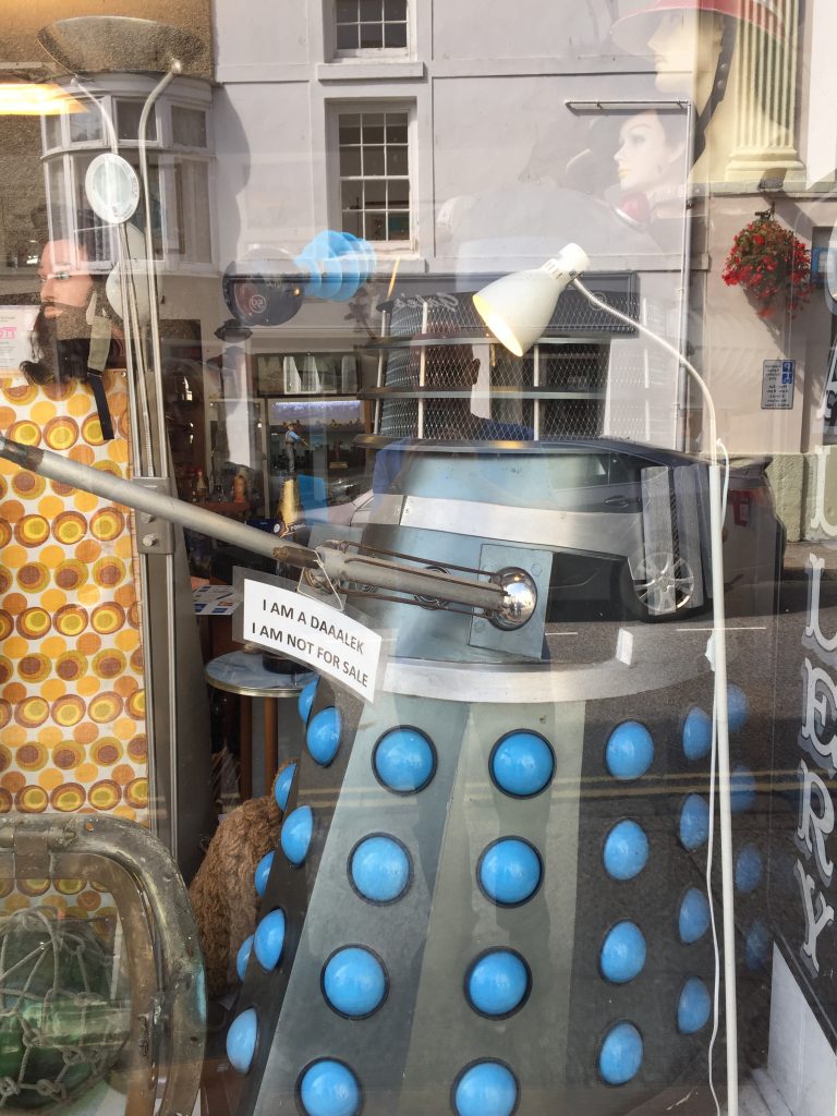 A Dalek that Penzance shop owners were forced to mark up as “not for sale” for years, now is! Photo: John Freeman
