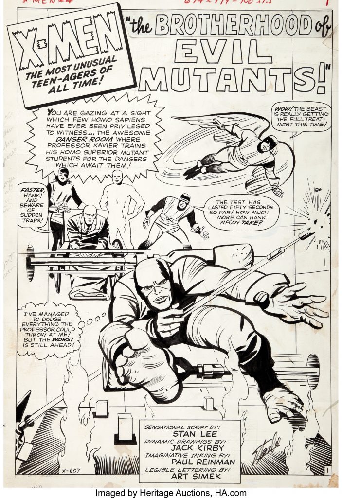 Splash Page from X-Men #4 by Jack Kirby