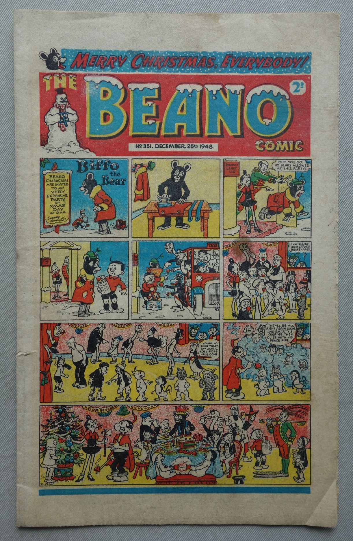 Beano No. 351 - cover dated 25th December 1948