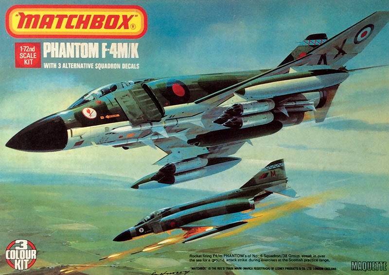 Matchbox Phantom F4 art by Roy Huxley