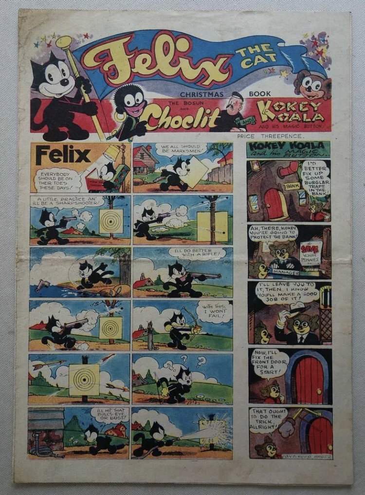 Undated Felix the Cat Christmas Book, possibly 1950s