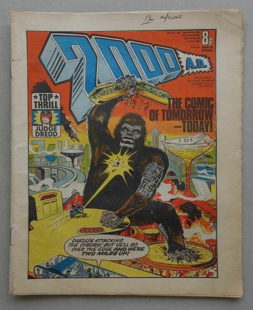 2000AD Prog 5, featuring Judge Dredd, art by Barrie Mitchell