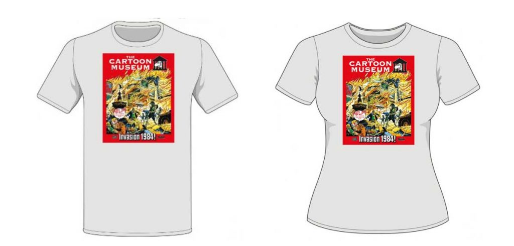 Treasury of British Comics "Invasion: 1984" T-Shirt in aid of the Cartoon Museum