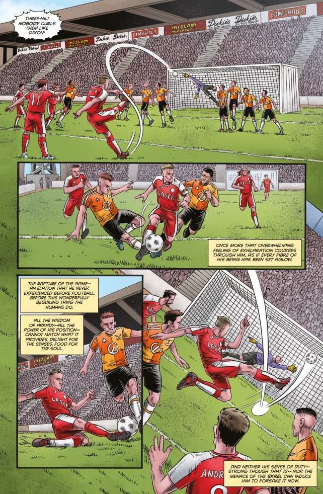 Football action from Dan Cornwell worth of any of the classic weekly sports-driven comics of yesteryear