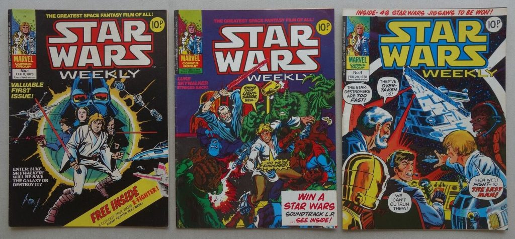 Early issues of Marvel UK's Star Wars comic