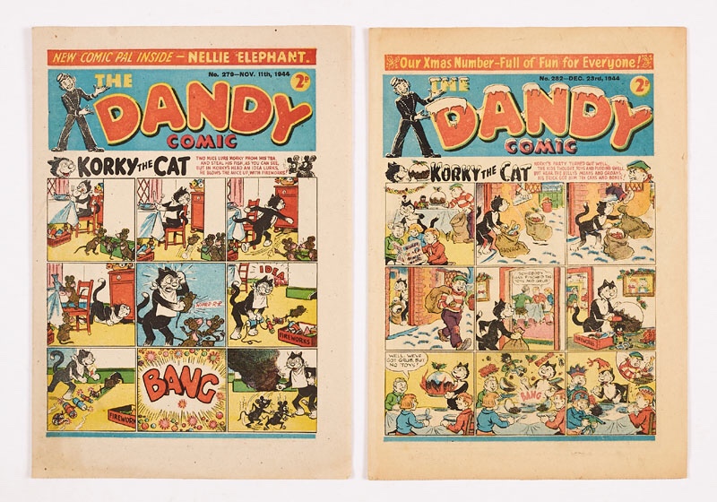 Rare copies of The Dandy, published in 1944