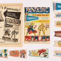 Fantastic No 1 (1967) wfg Fantastic Pennant Wallet and all 8 cut-out colour pennants: Amazing Spider-Man, Hulk, Iron Man, Nick Fury, Thing, Thor and X-Men. (Auctioneer’s note: There were only three cut-out pennants with Fantastic No 1, the other 5 were collected from editions of Wham!, Smash!, and Pow!). With Eagle Flyer for Fantastic No 1