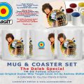 Doctor Who Target Books Retro Mug and Coasters - The Destiny of the Daleks by Andrew Skilleter
