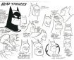Batman by Bruce Timm. Do you want to build a masked vigilante? Bruce Timm's hand script and design, from the Batman Animated Series Bible. “Learn how to draw Batsy's head,” offers animator Ronnie Del Carmen. “What do to & what not to do. I kept placing the mouth lower than indicated so watch out for that”