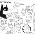 Batman by Bruce Timm. Do you want to build a masked vigilante? Bruce Timm's hand script and design, from the Batman Animated Series Bible. “Learn how to draw Batsy's head,” offers animator Ronnie Del Carmen. “What do to & what not to do. I kept placing the mouth lower than indicated so watch out for that”