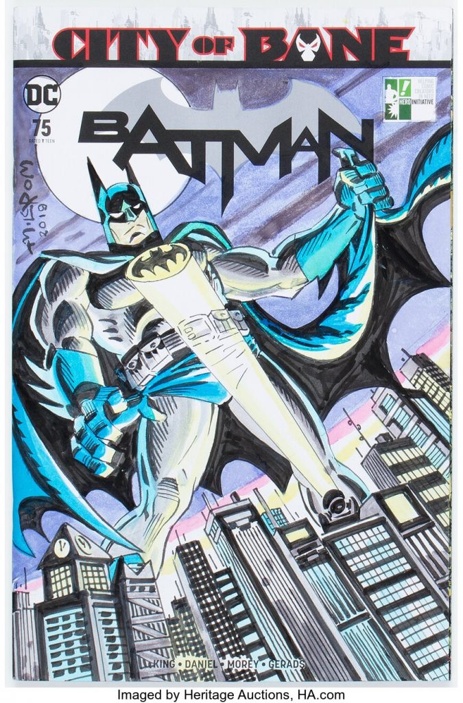 Al Milgrom Batman 75 Sketch Cover Variant Original Art (Heritage Auctions)
