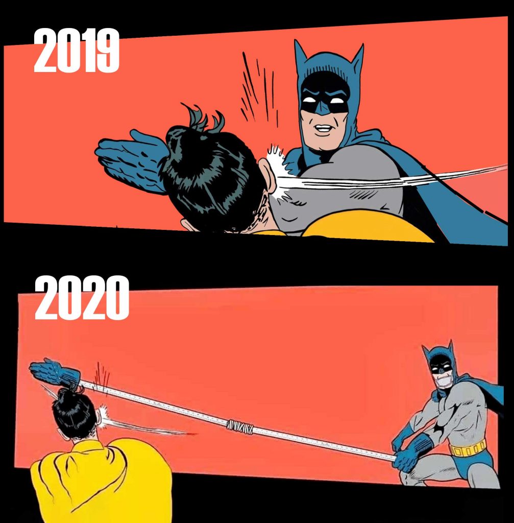 The creator of this take on the "Batman Slap" meme is unknown