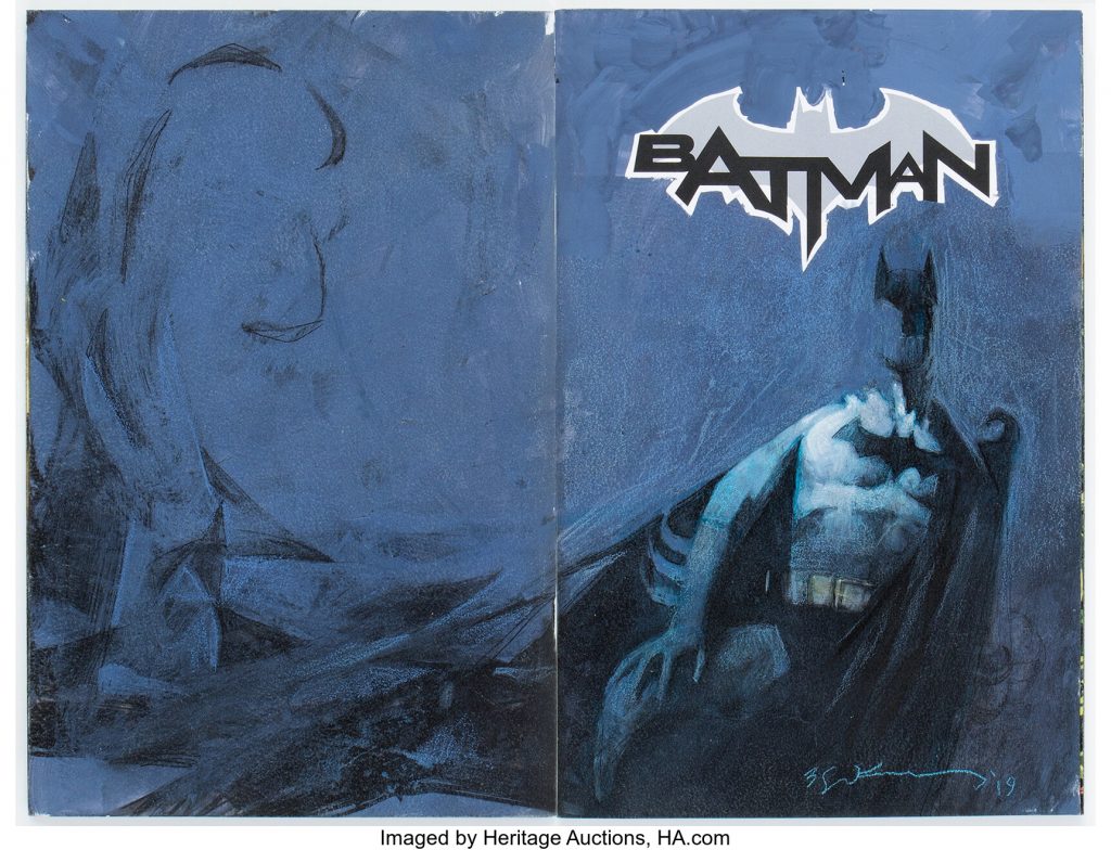 Bill Sienkiewicz - Batman 75 Wraparound Sketch Sketch Cover - Joker Variant - Original Art