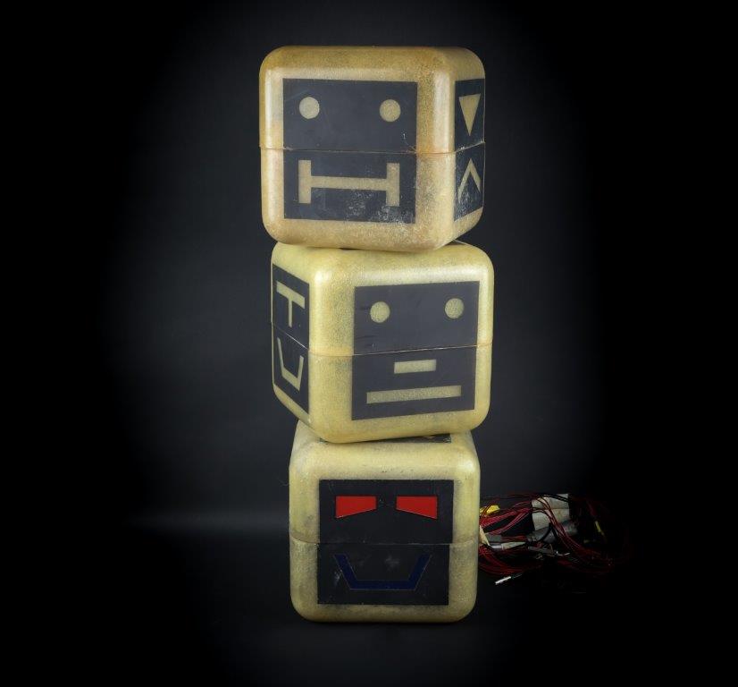 Three of Zelda’s Cubes used in the production of Terrahawks