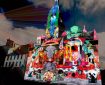 The planned Illuminos-created "Light Up" of Kendal Town Hall, taking place the weekend before the virtual LICAF Live