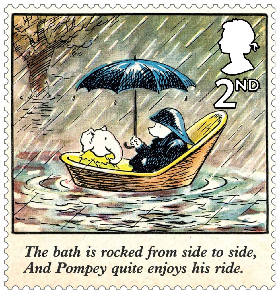 Royal Mail Stamp 2020 - Rupert's Rainy Adventure