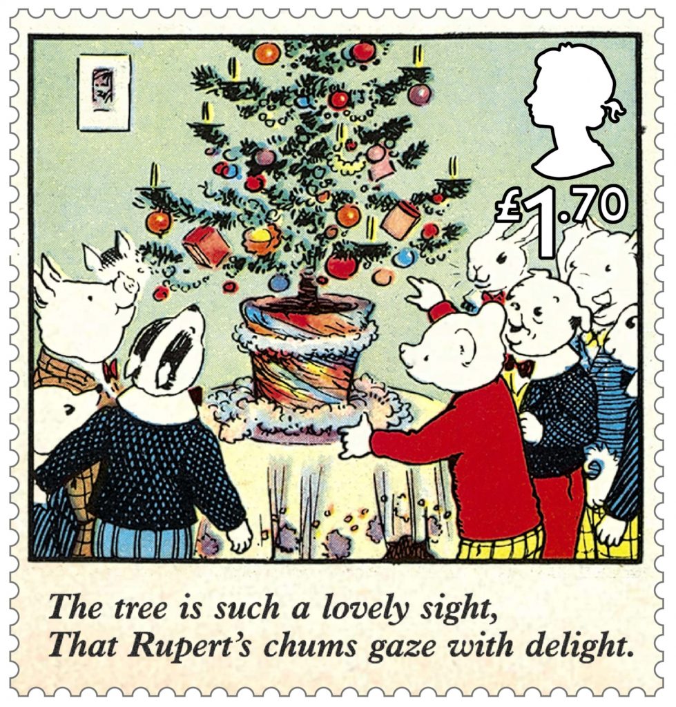 Royal Mail Stamp 2020 - Rupert's Christmas Tree