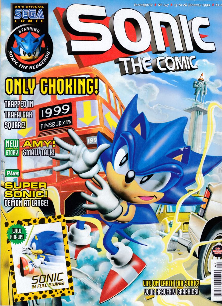 Sonic the Comic #147 - Cover by Mick McMahon, coloured by John Burns