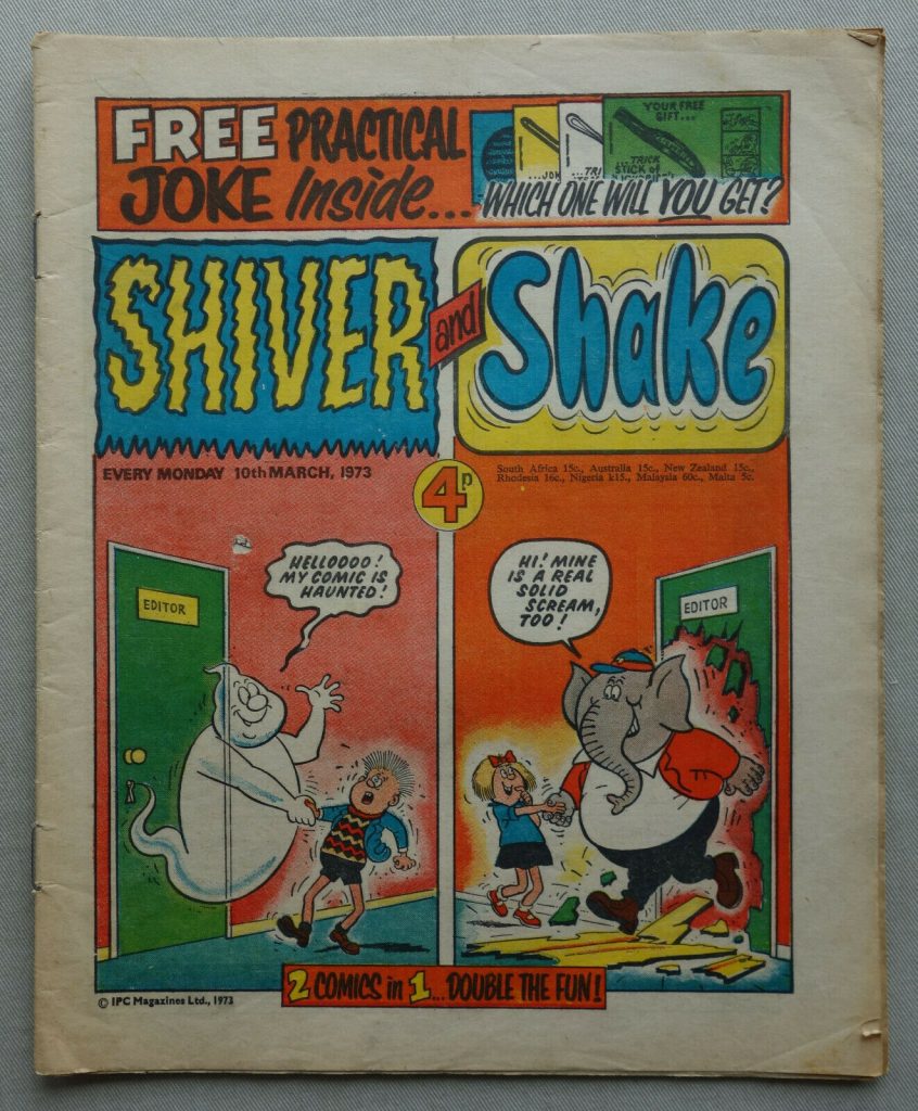Shiver and Shake No. 1 cover dated 10th March 1973
