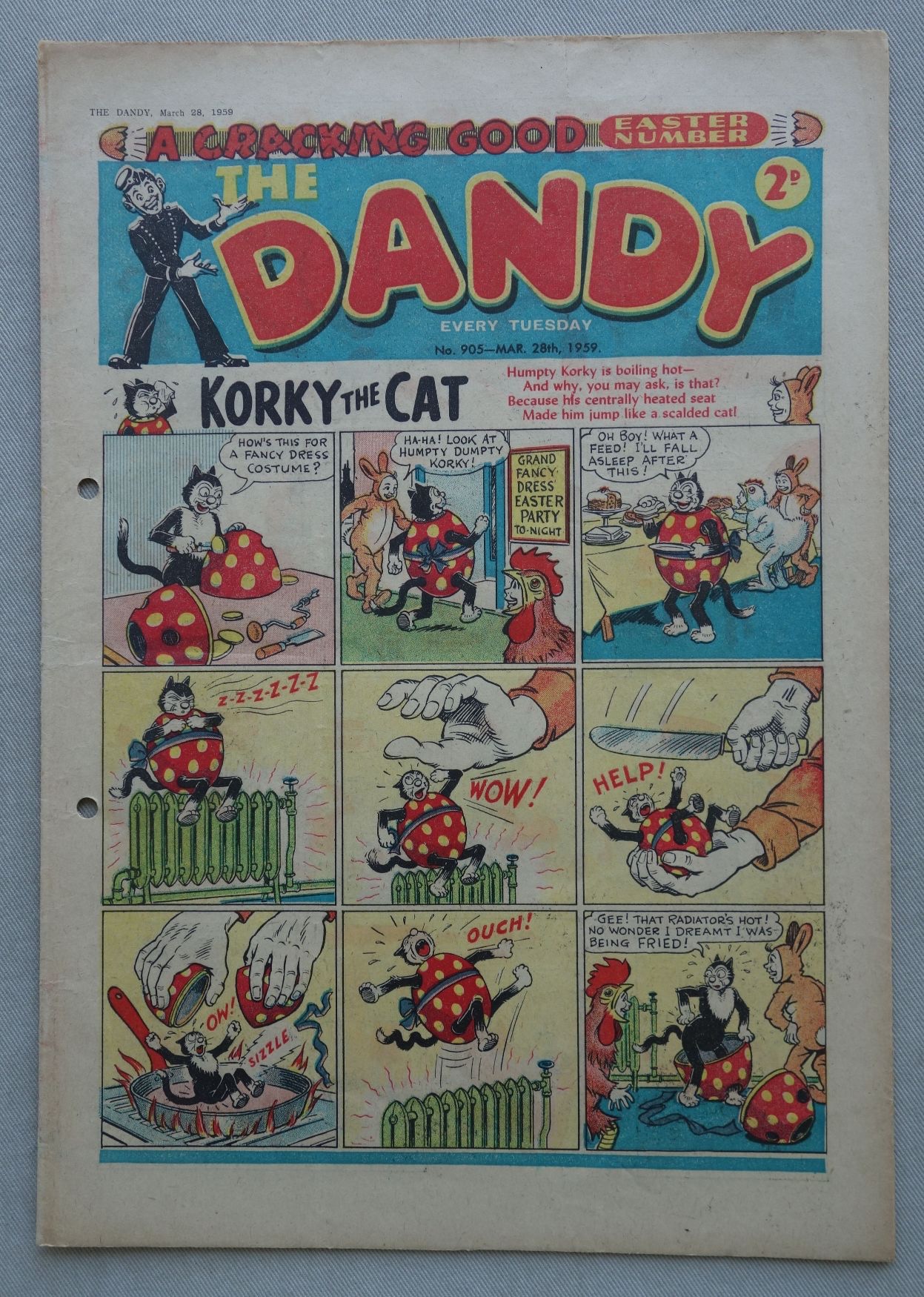 Dandy Issue 905 - cover dated 28th March 1959 - Easter issue