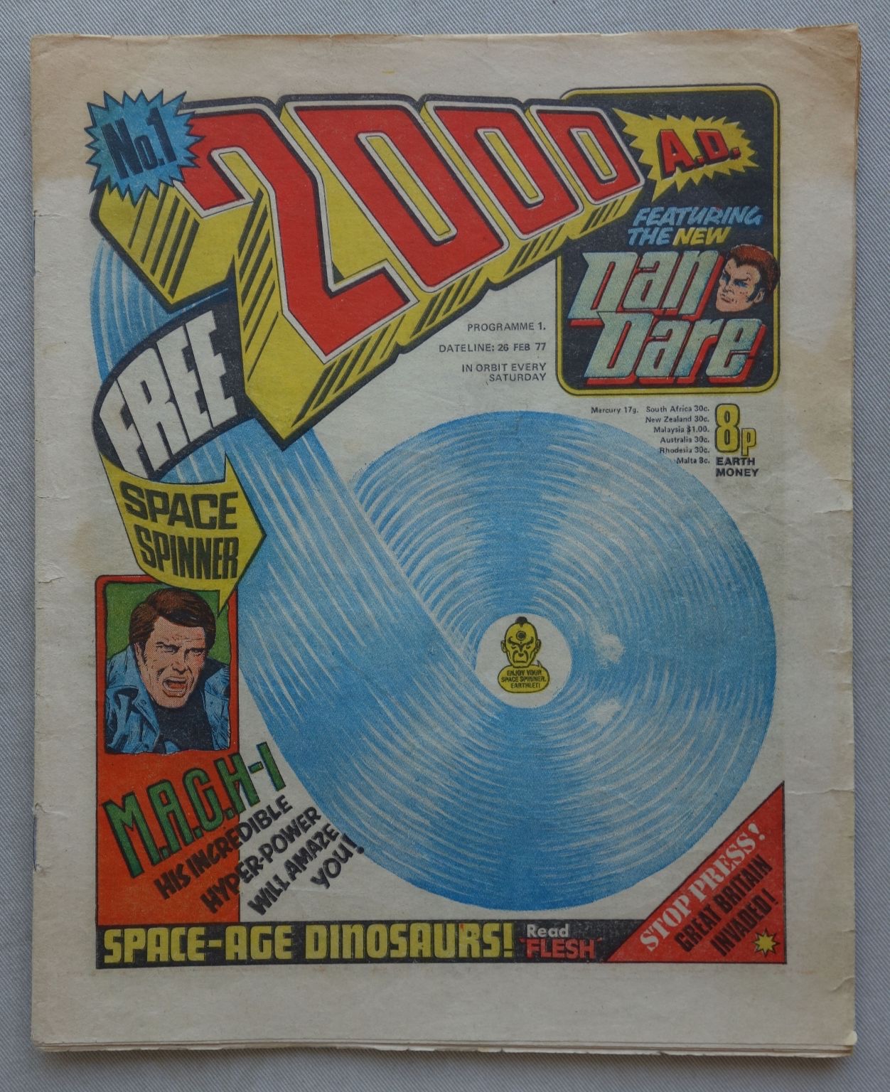 2000AD Prog 1 cover dated 26th February 1977