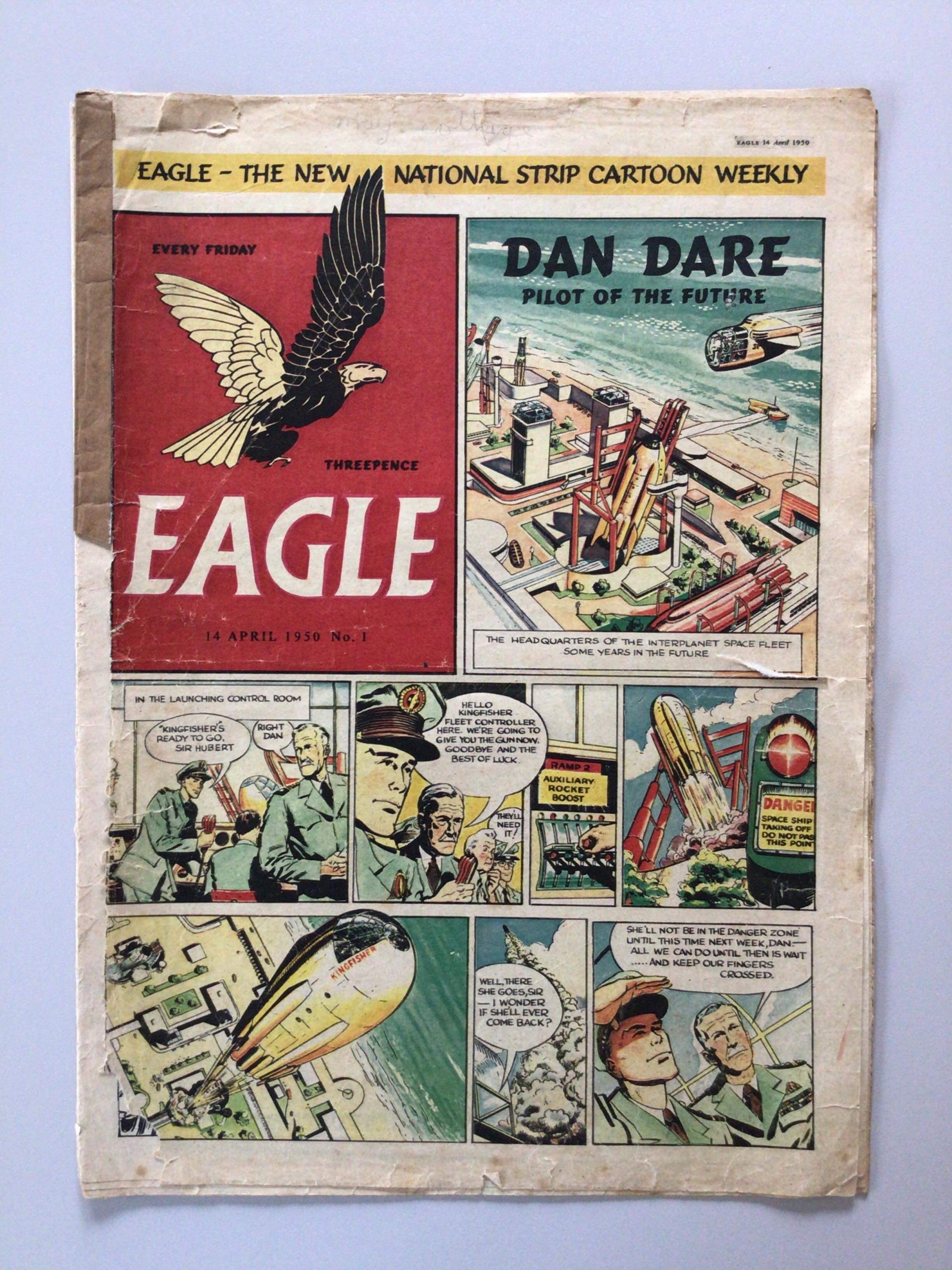 Eagle Comic Volume 1 No. 1 cover dated 14th April 1950
