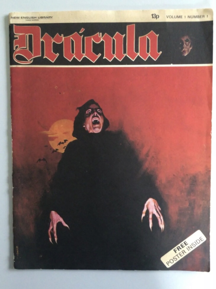 Dracula Comic No.1  with free gift poster, published in 1972