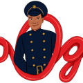 Google Doodle - 26th November 2020 - Firefighter Frank Bailey - art by Nicole Miles