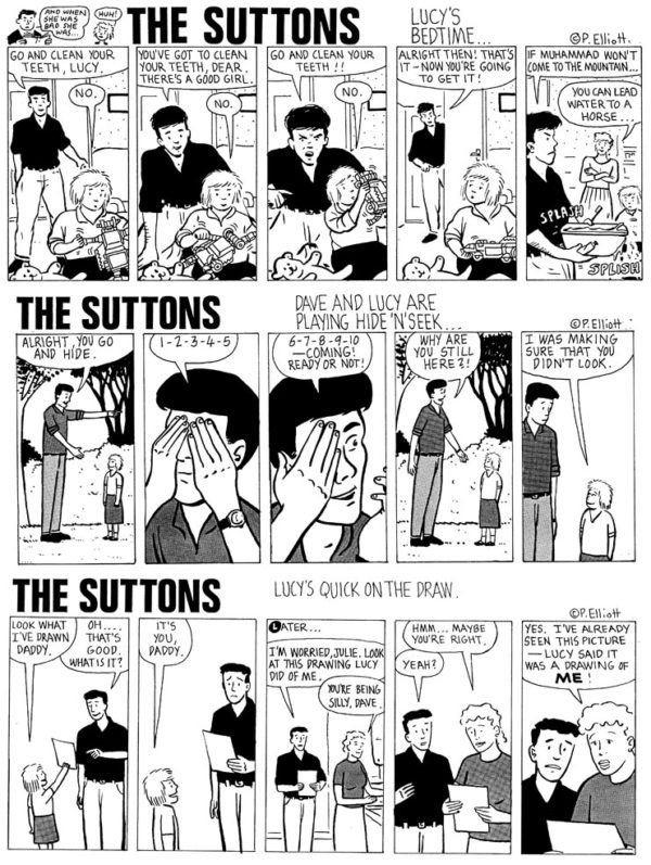 “The Suttons” at strip for the local newspaper, The Maidstone Star, by Phil Elliott