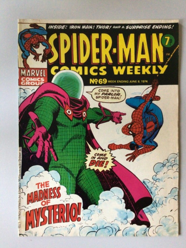 Spider-Man Comics Weekly No. 69 cover dated 8th June 1974