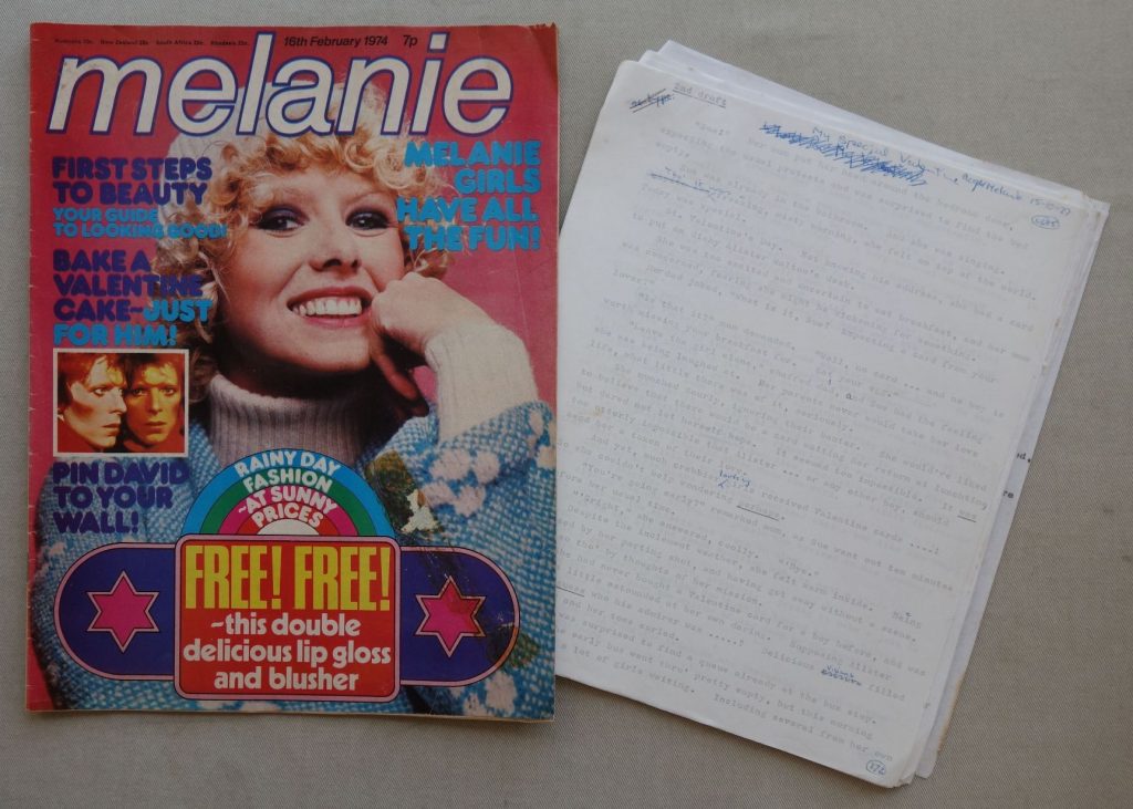 Melanie comic magazine Feb 16 1974 and original script